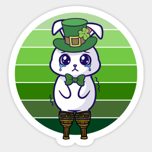 St. Patrick's Day Unlucky Rabbit Sticker